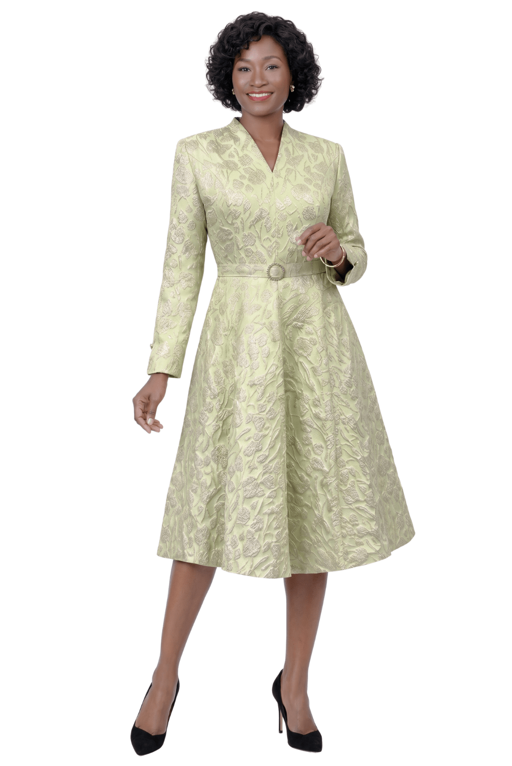 jacquard fit and flare dress Floral jacquard fit & flare dress Floral / Medium