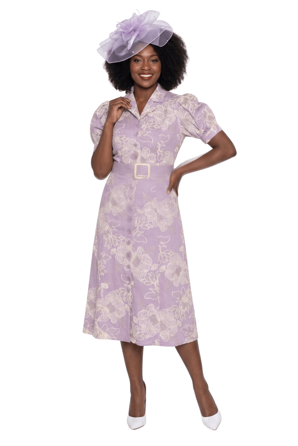taylor midi dress Floral Jacquard Belted by Lily and Color:Oliva Print Blue Prom Dresses In SS26 Ramadan modern finish.