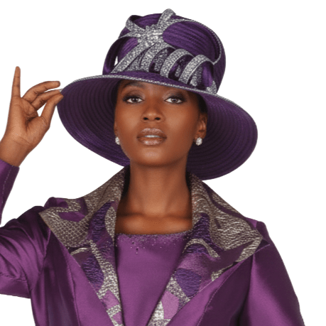 Elegant Women's Purple Church Hat with Exquisite Design and Quality