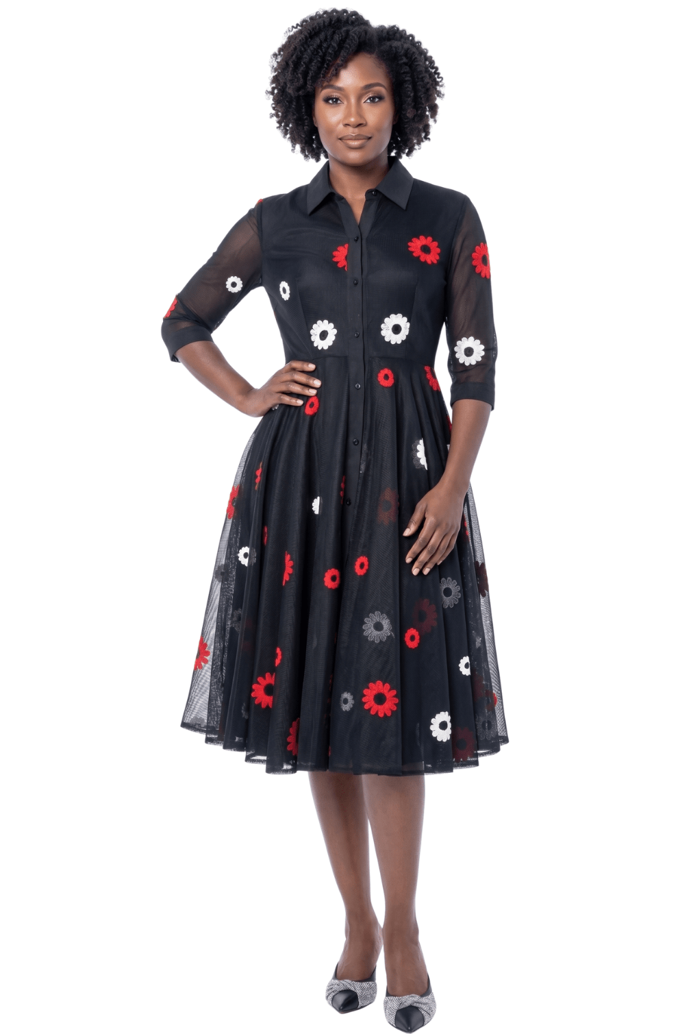 Terramina 7647 Church Dress Black / 16 | Designer Church Suits