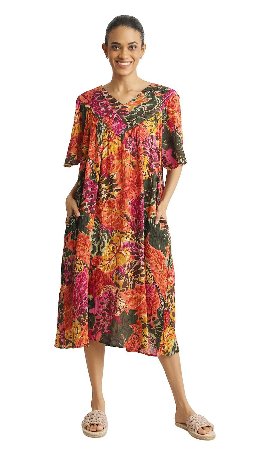 Love the Leaves Botanical Patio Dress