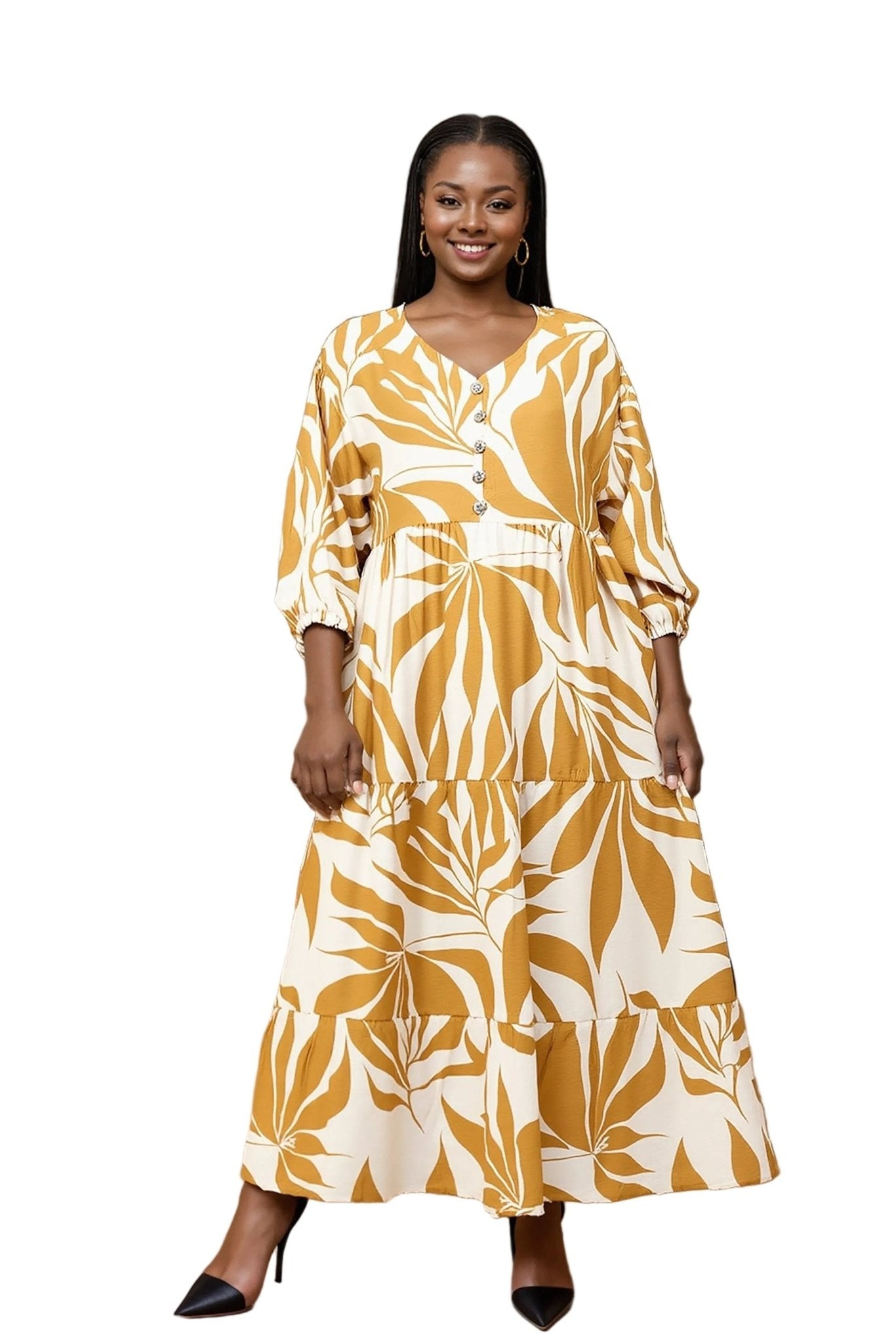 Botanical Tiered Maxi Dress by Studio EY