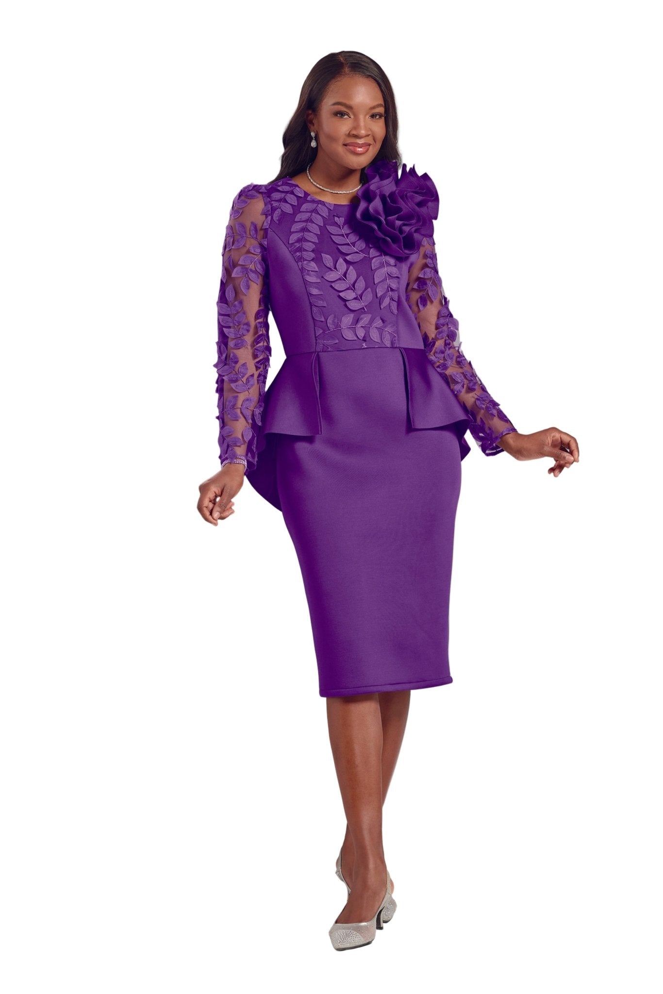 ELEGANT OUTLINES CAPE PURPLE DRESS - Especially Yours ELEGANT OUTLINES CAPE PURPLE DRESS - Especially Yours