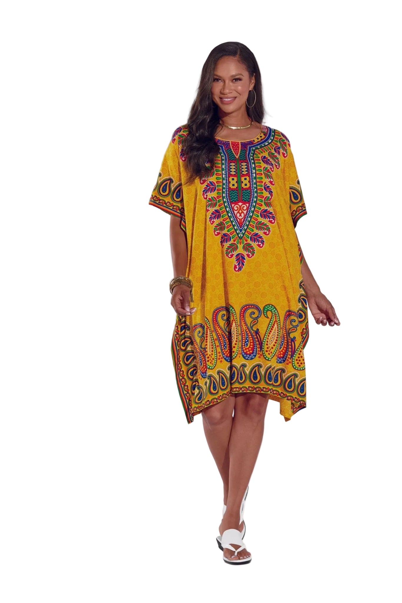 caftan dress short Microfiber Short Caftan