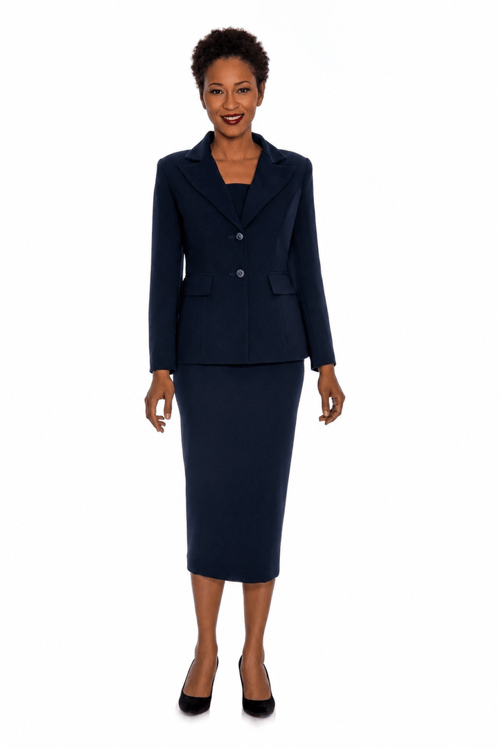 Classic Two-Button Blazer&Midi Skirt Suit-Plus - Especially Yours