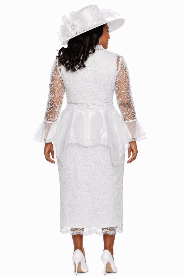 3pc Lace Suit w/ Organza Ruffles-Plus