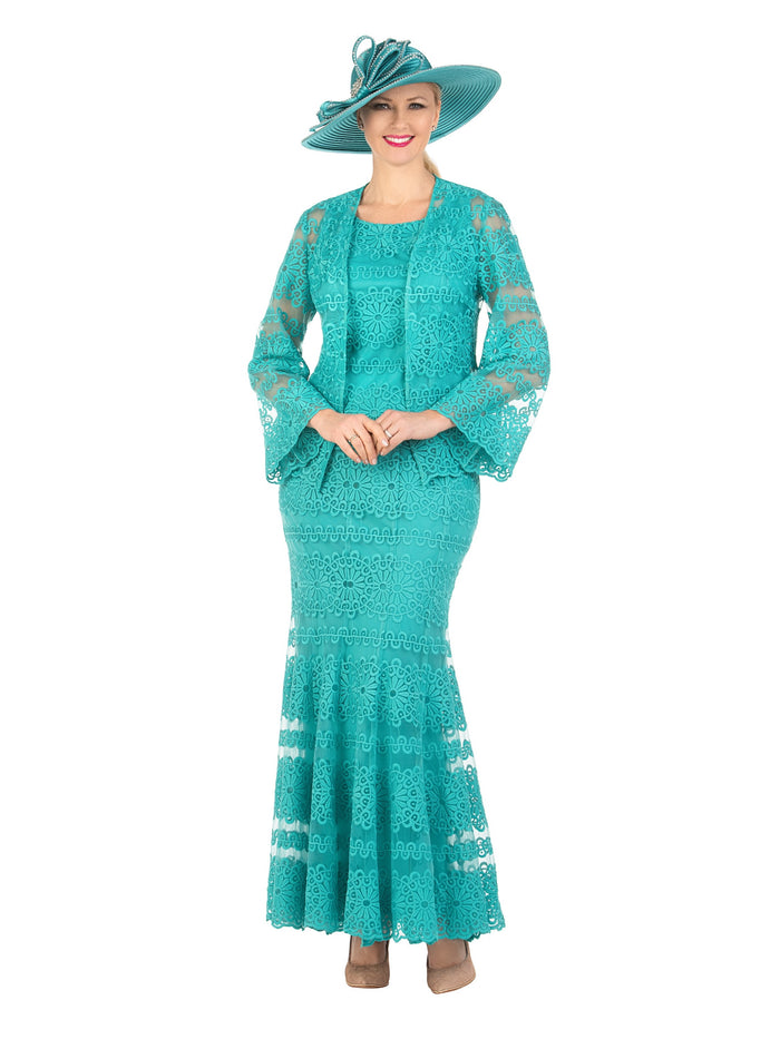 3pc Lux Lace Maxi Skirt Suit-Plus