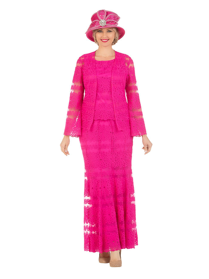 3pc Lux Lace Maxi Skirt Suit