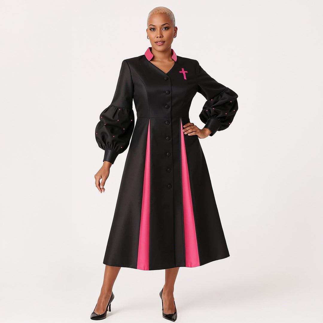 Womens Clergy Collar Cassock Robe -4730