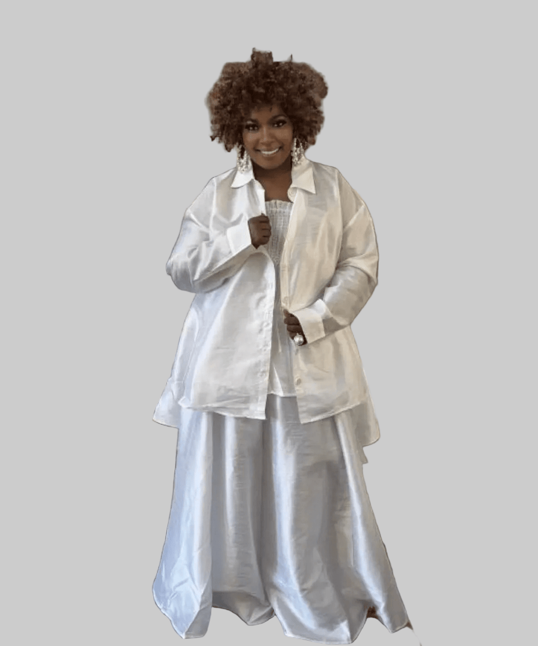 Sheen Oversized Shirt & Smocked Palazzo Set - Especially Yours