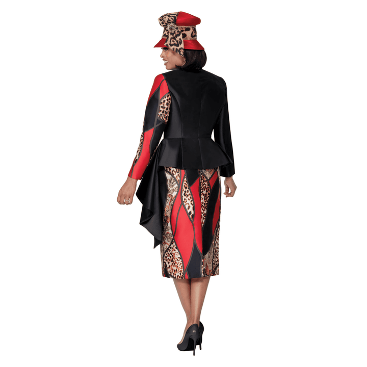 Three Piece Skirt Suit with Animal Print 400563 - Especially Yours