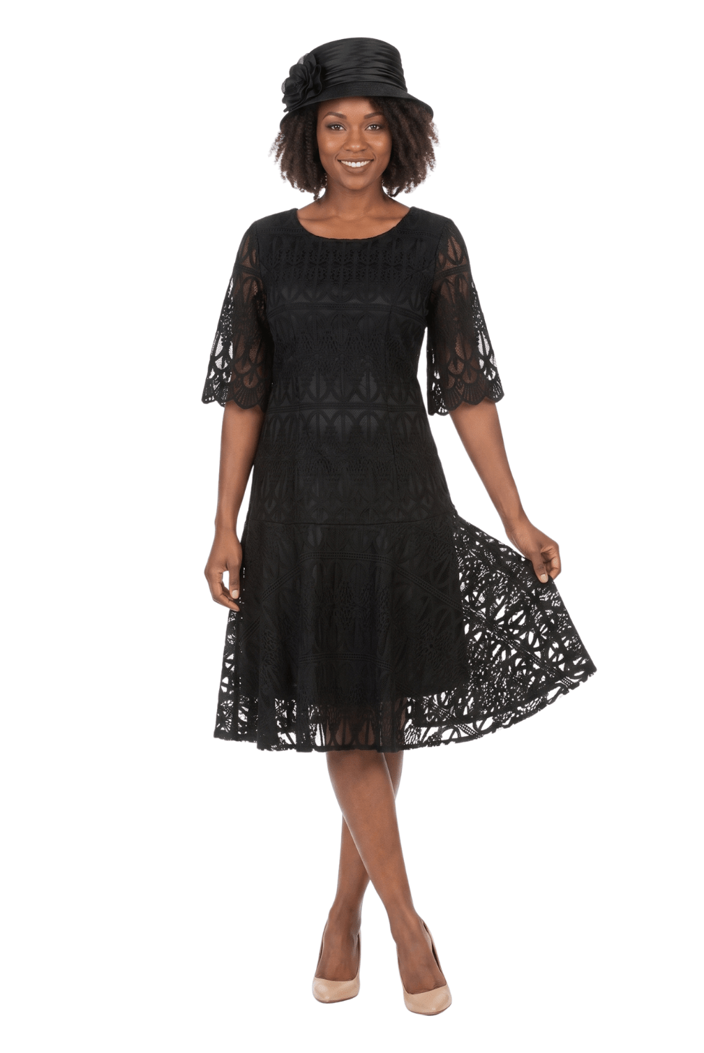 pleated dresses and embroidery Giovanna Women's Luxurious Lace Flare Dress, 22 W POLYESTERFit Type Color:POPPY FLOWERS LIGHT YELLOW ADYCE Elegant Sequin Off Shoe Care/Shoe Laces