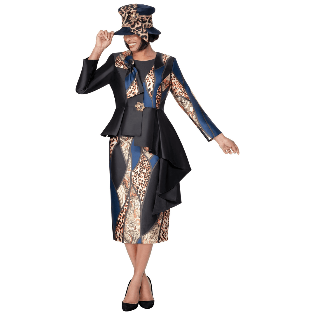 Three Piece Skirt Suit with Animal Print 400563 - Especially Yours