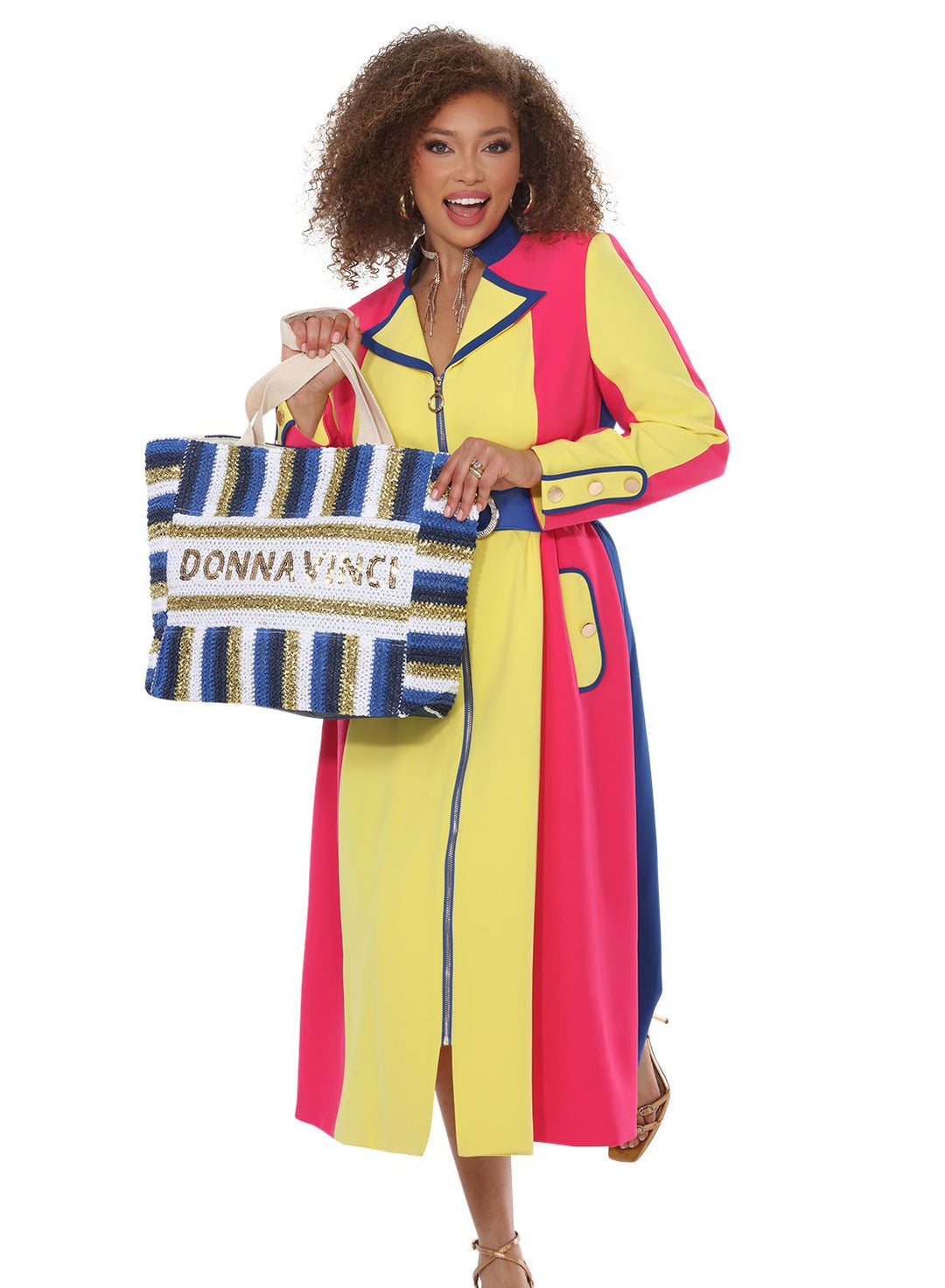 Donna Vinci belted dress for worship brunch and luncheons | EY