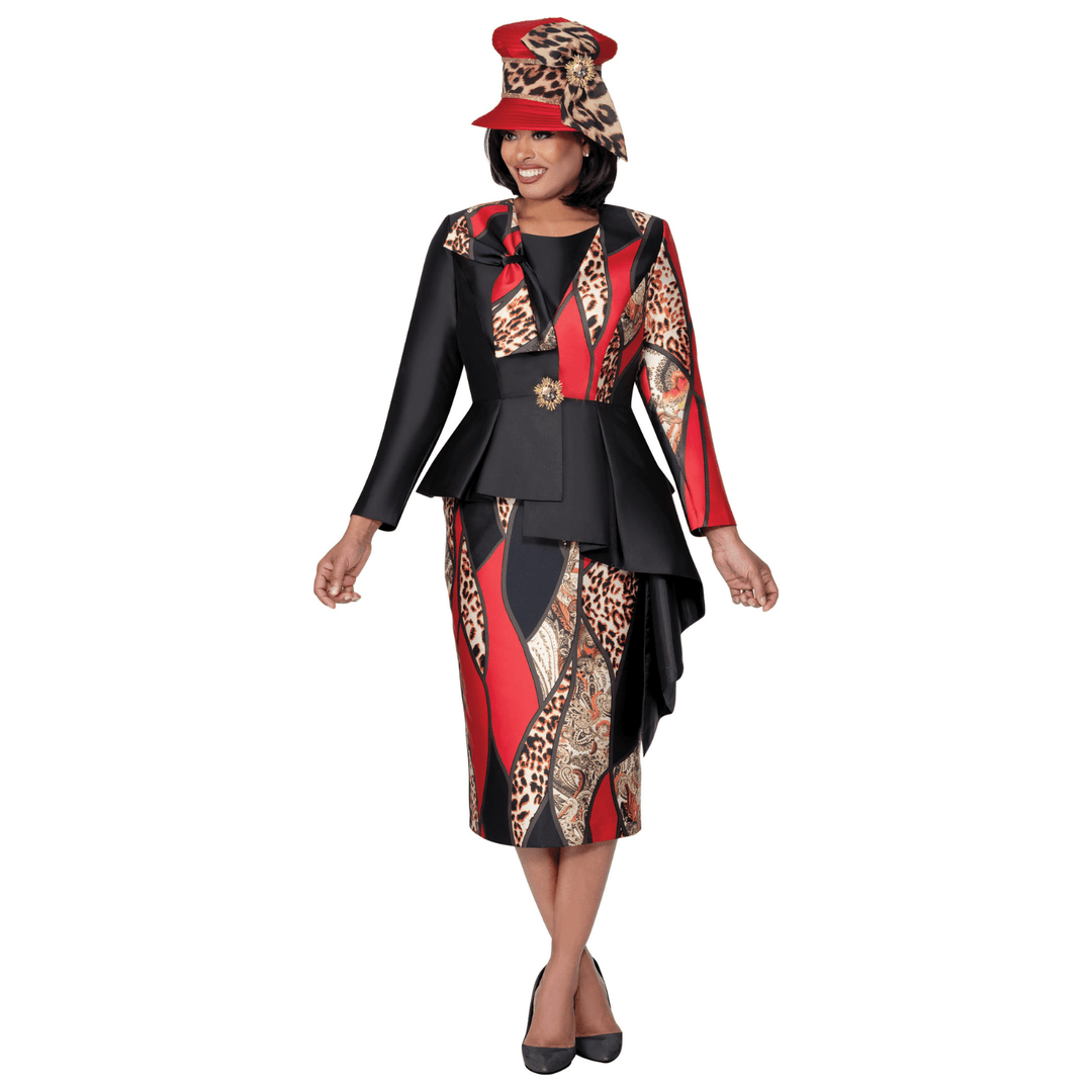 Three Piece Skirt Suit with Animal Print 400563 - Especially Yours