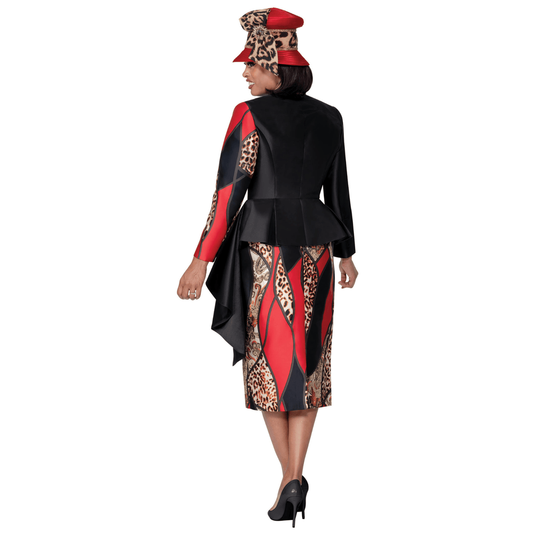 Three Piece Skirt Suit with Animal Print 400563 - Especially Yours