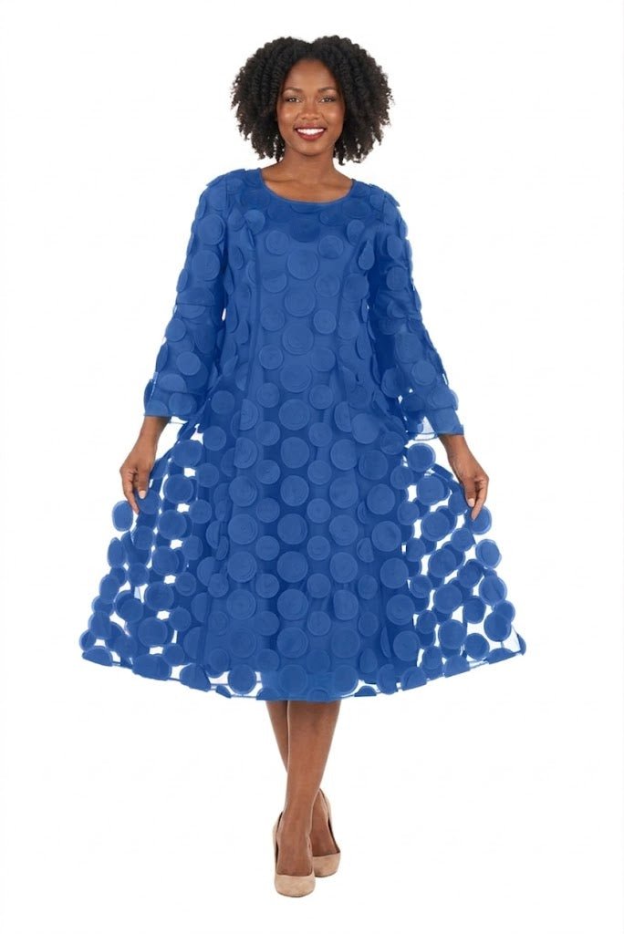 Bell Slv A - line Drs w/ Circular Petals Decor - Especially Yours