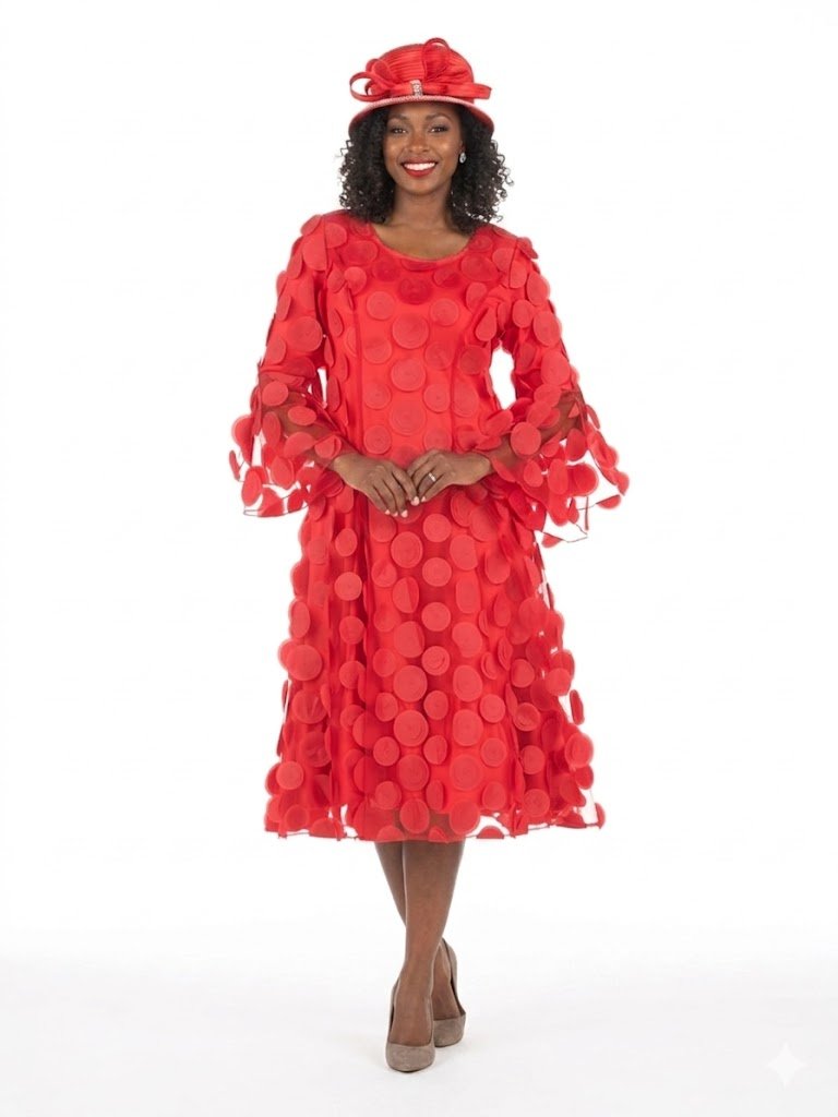Bell Slv A - line Drs w/ Circular Petals Decor - Especially Yours