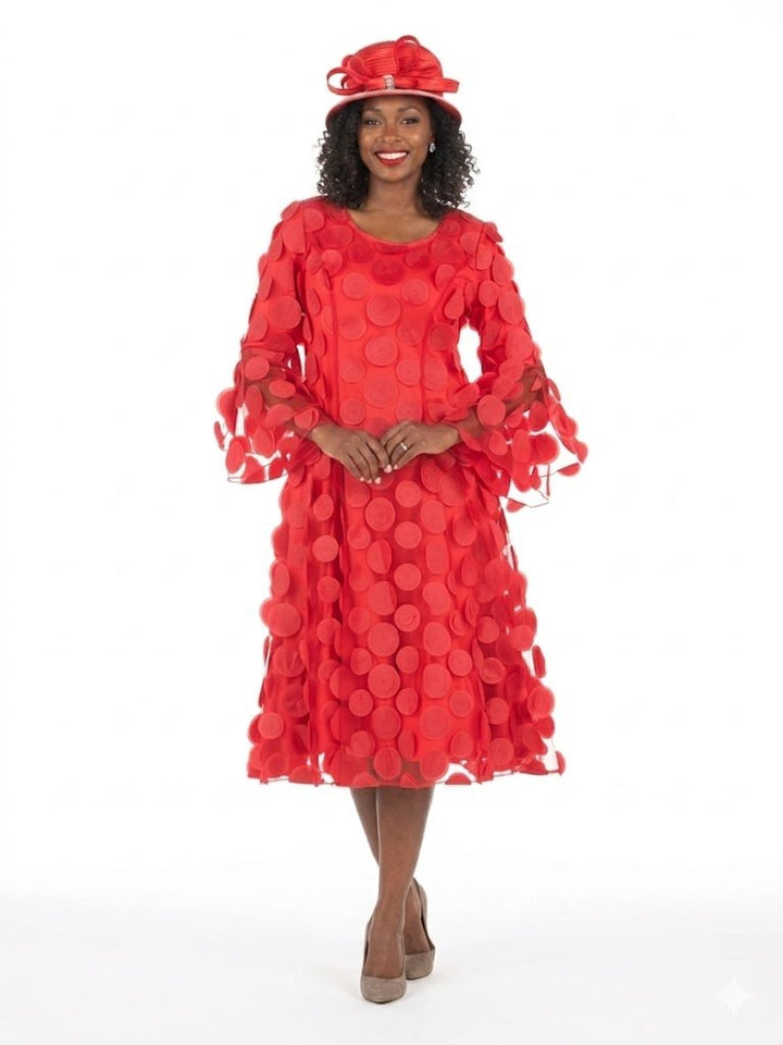 Bell Slv A - line Drs w/ Circular Petals Decor - Especially Yours
