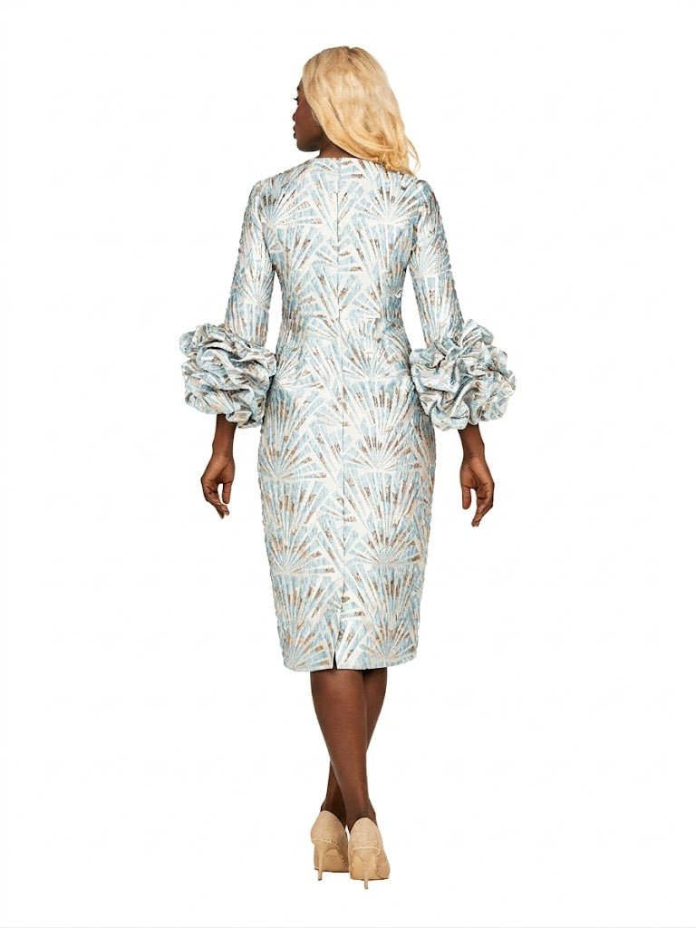 Brocade Shift Drs w/ Exaggerated Balloon Cuffs - Especially Yours