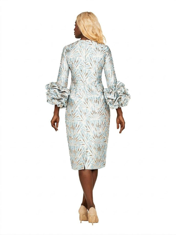 Brocade Shift Drs w/ Exaggerated Balloon Cuffs - Especially Yours