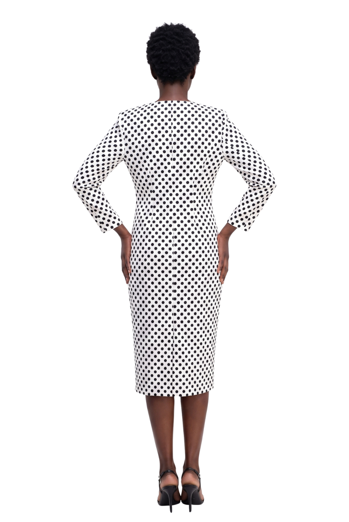 3pc Novelty Skirt Suit w/ Embellished Button
