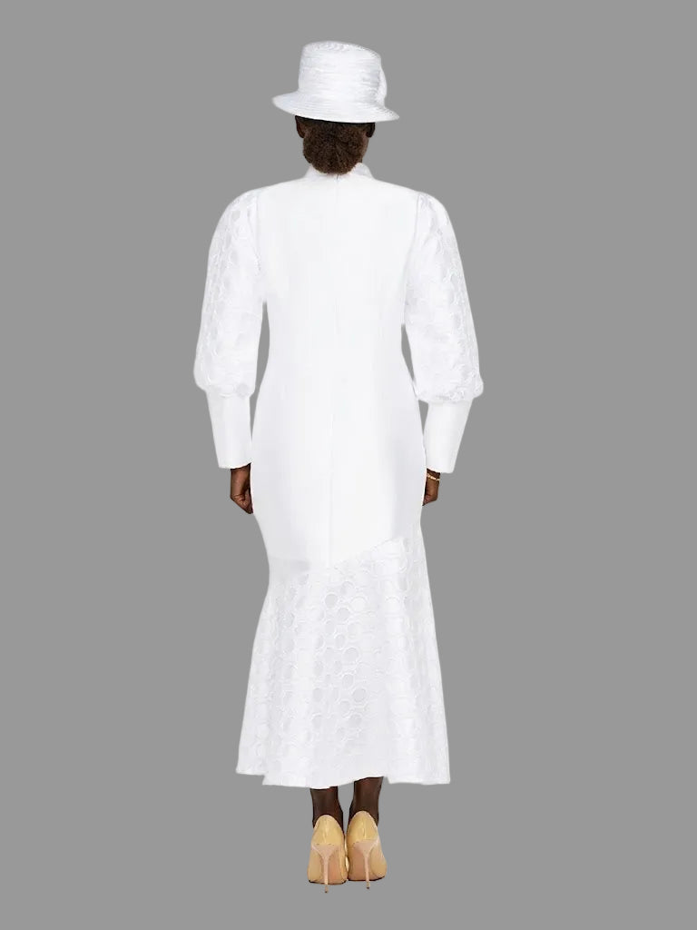 Silky Twill Bubble Sleeve Asymmetric Dress