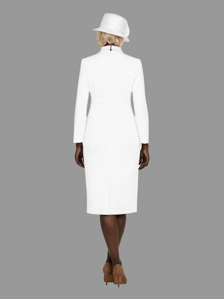 Notch Collar Long Sleeve Waisted Sheath Dress - Especially Yours