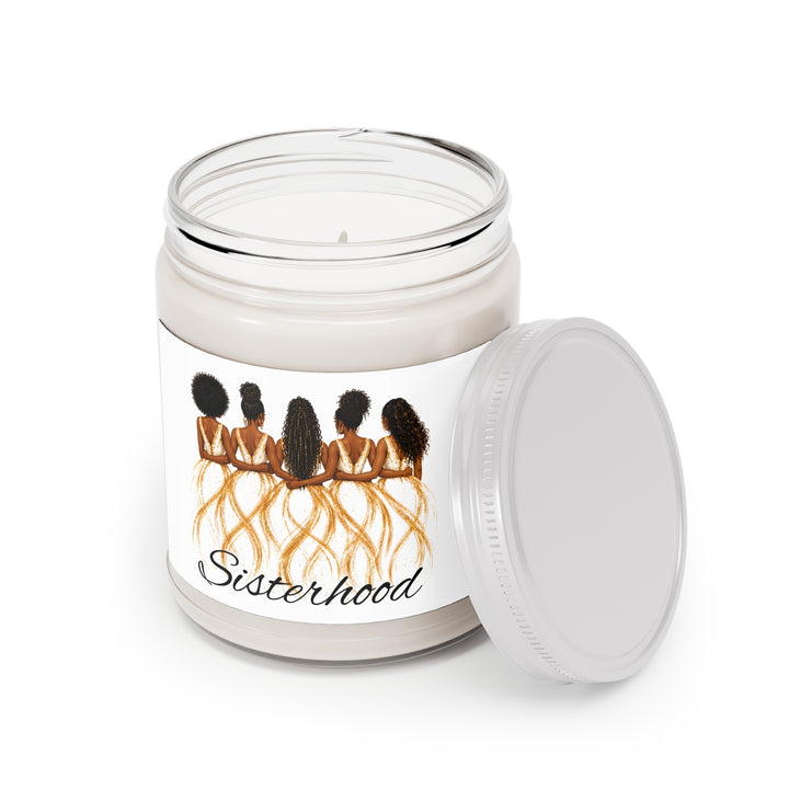 Sisterhood Soy Candle — 9oz Scented Jar with White Lid