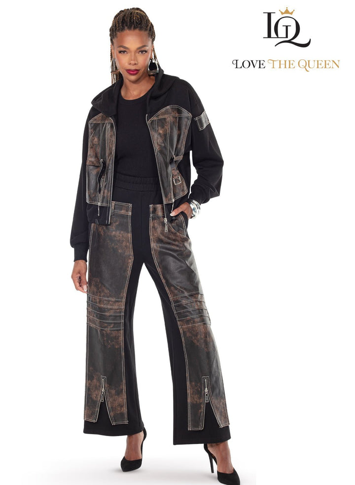 2pc. Jacket & Pant Set - Love The Queen. Style 17622 - Especially Yours