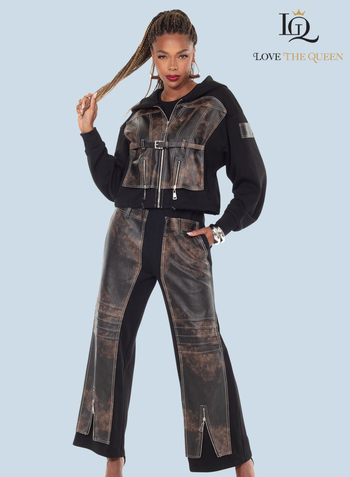 2pc. Jacket & Pant Set - Love The Queen. Style 17622 - Especially Yours