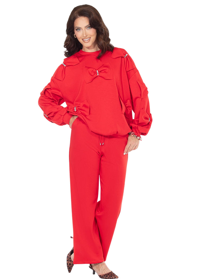 2pc. Top & Pant Set - Love The Queen. Style 17639 - Especially Yours