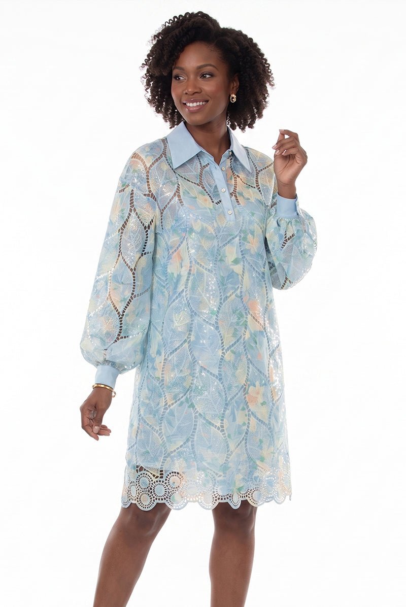 Floral Lace Shirt Dress by Love The Queen - Especially Yours