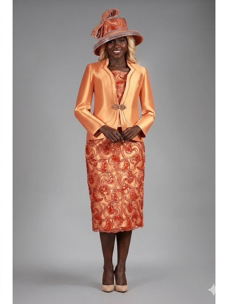 3pc Silky Twl Skt Suit w/ Std&Seq Lace Dtl - Plus - Especially Yours