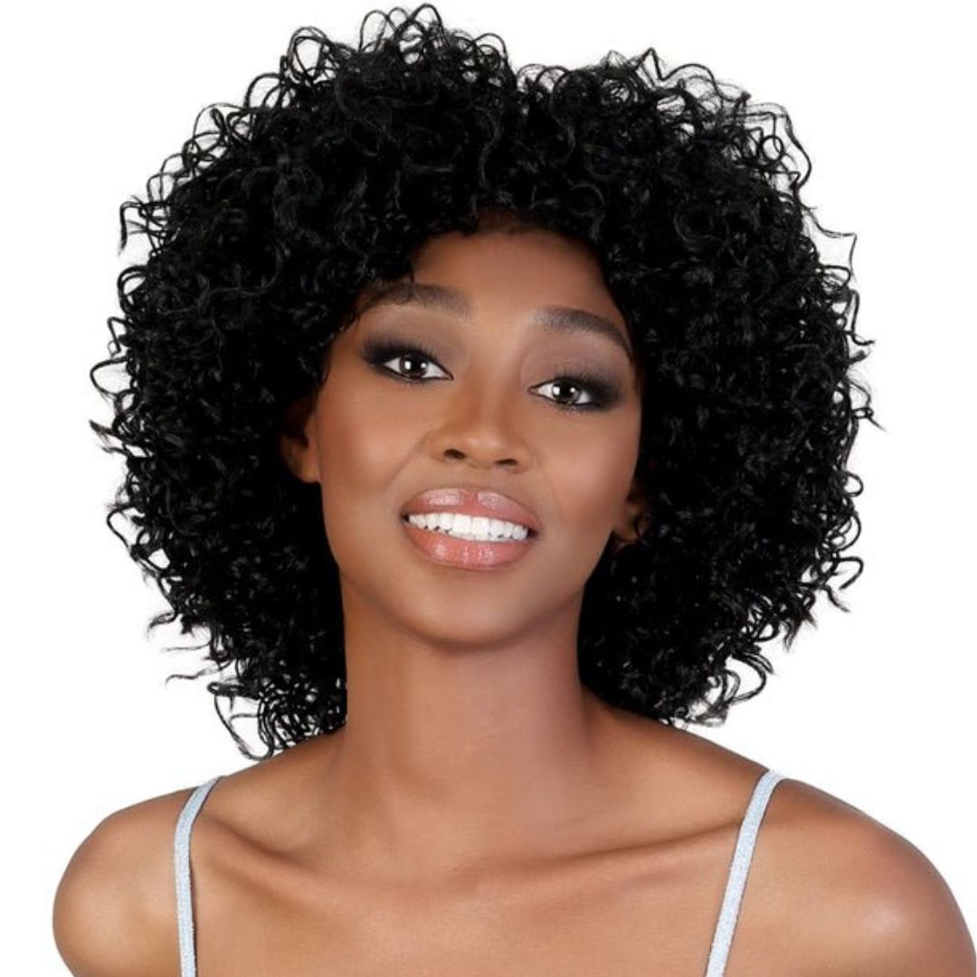 BBW.BETTY Yaki Curly Medium Bob with Bangs - MoTown Tress - Especially Yours