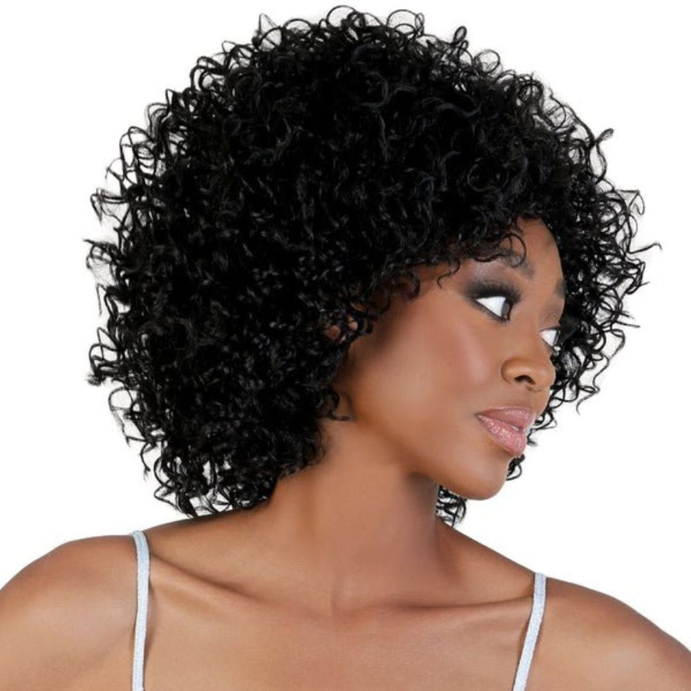 BBW.BETTY Yaki Curly Medium Bob with Bangs - MoTown Tress - Especially Yours