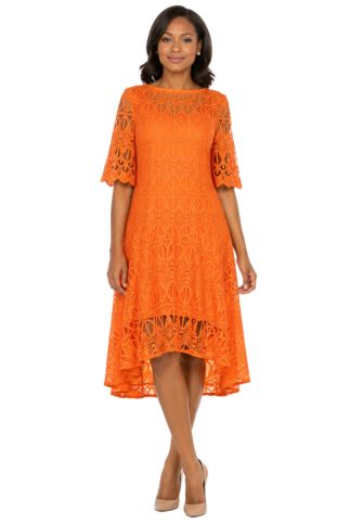 1pc Lux Lace Hi-Lo Flare Dress