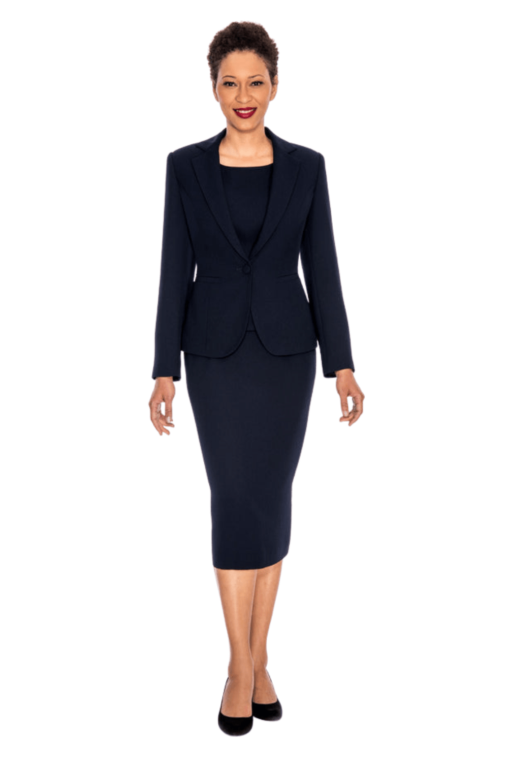 3pc Basic Notch Collar 1 - button Skirt Suit - Especially Yours