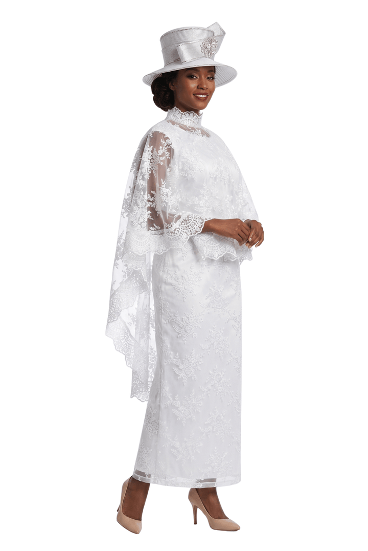 2pc Lux Lace Drs + Stand Collar Cape - Especially Yours