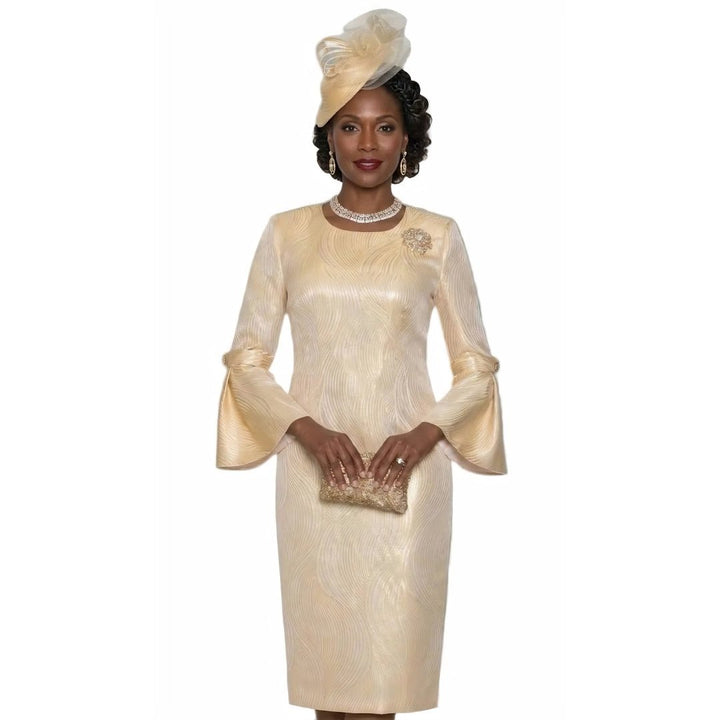 Metallic Bell - Sleeve Dress by Lily & Taylor - Especially Yours