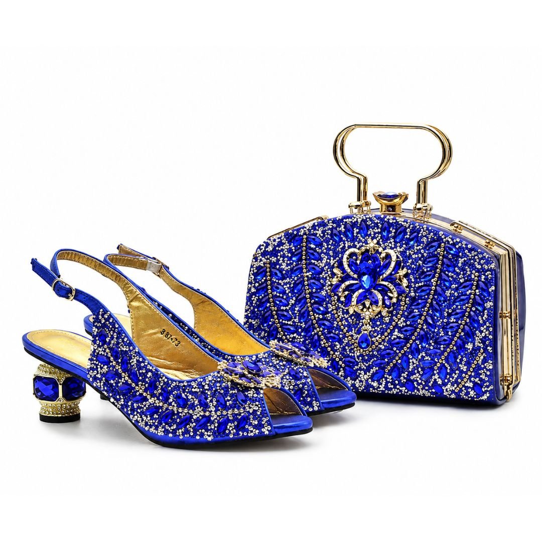 Latest Italian Shoes and Matching Bag Set ED201 - Especially Yours