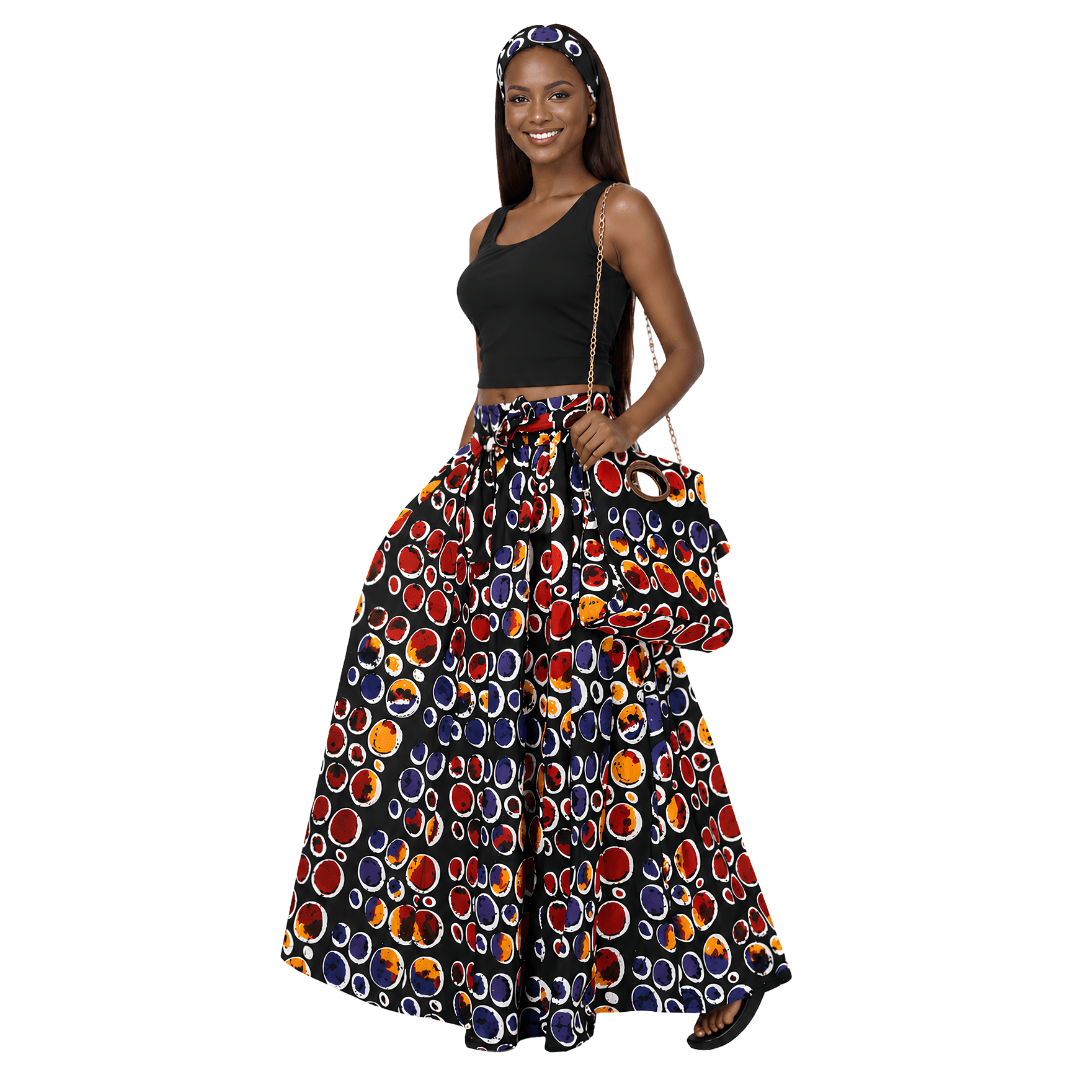 Take me with you! Maxi Skirt & Shoulder Bag Set - Especially Yours