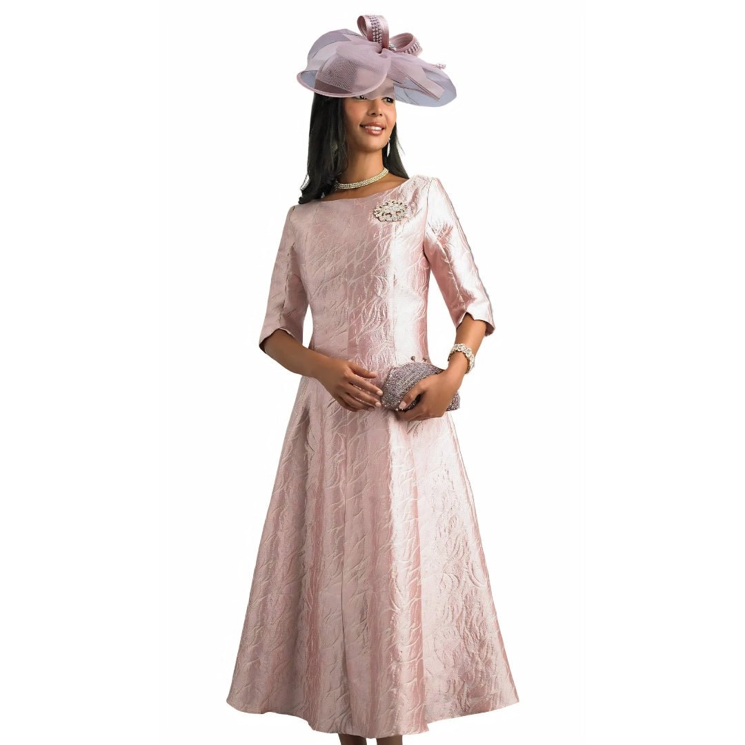 Elegant Jacquard A - Line Midi Dress by Lily & Taylor - Especially Yours
