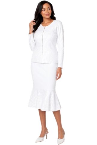 Rhinestone Knit Jacket & Mermaid Skirt Set - 5396 - Especially Yours