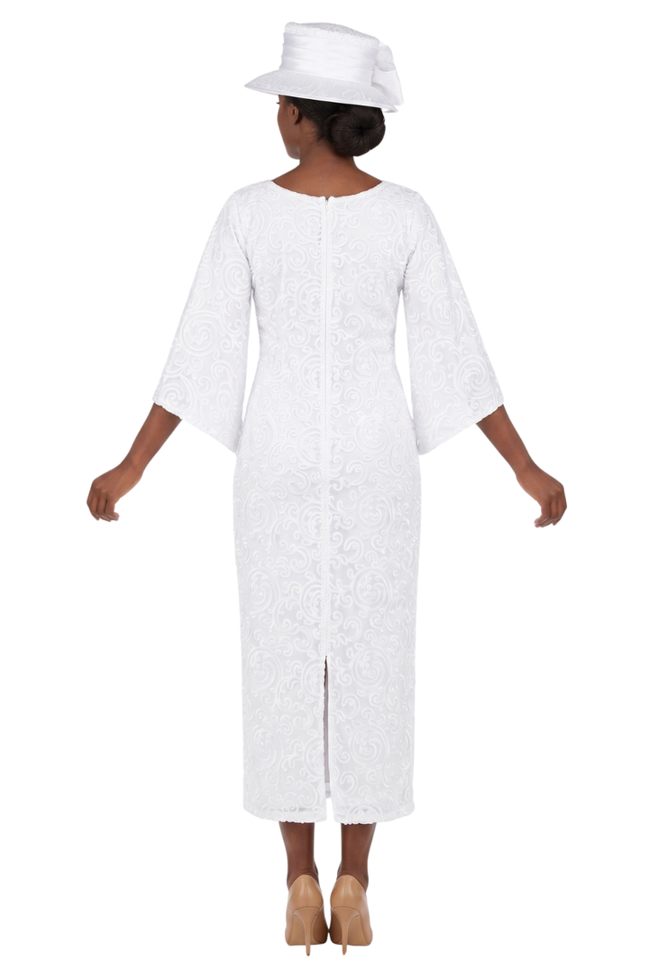 2pc Lux Lace Dress w/ Belted Lace Cape-Plus