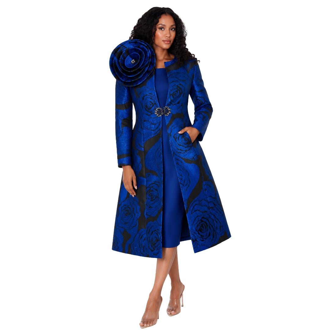 Elegant Brocade Dress with Matching Jackets - 4859 - Especially Yours