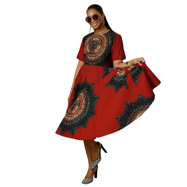 MARIAMA AFRICAN PRINT MIDI DRESS - Especially Yours