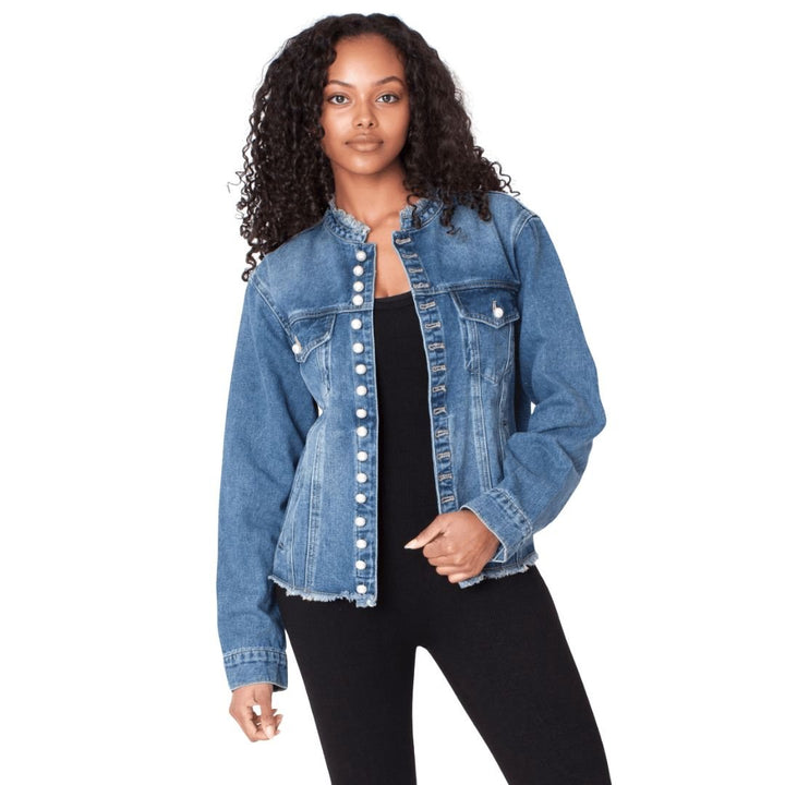 Pearl Button Denim Jacket - 83040 - Especially Yours
