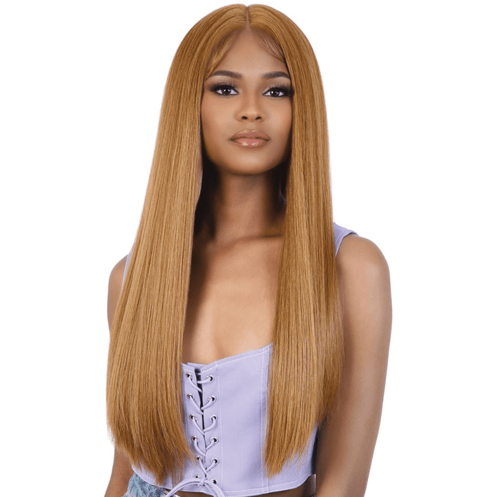HBL.LATOY Long Straight Blunt Cut Human Hair Blend Lace Wig - MoTown Tress - Especially Yours
