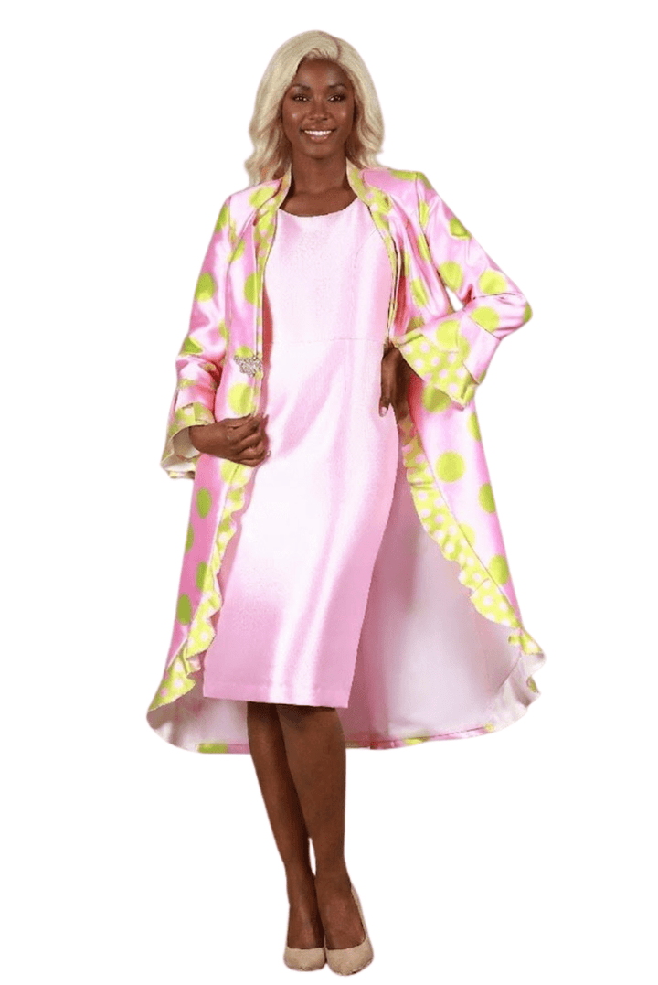 2pc Silky Twill in Polka Dots Dress+Jkt Set - Especially Yours